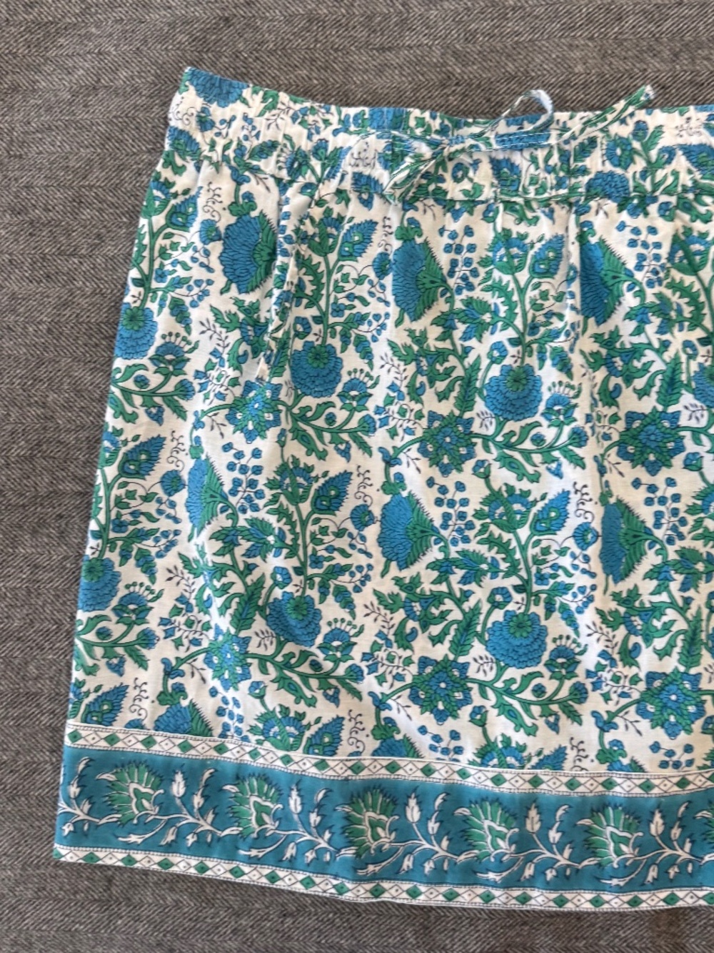 NWT SZ BLOCKPRINTS ELASTIC WAIST W/TIE SKIRT - Picture 3 of 11